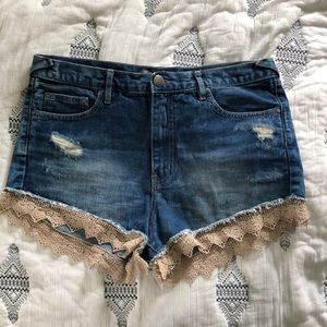 Free People denim shorts